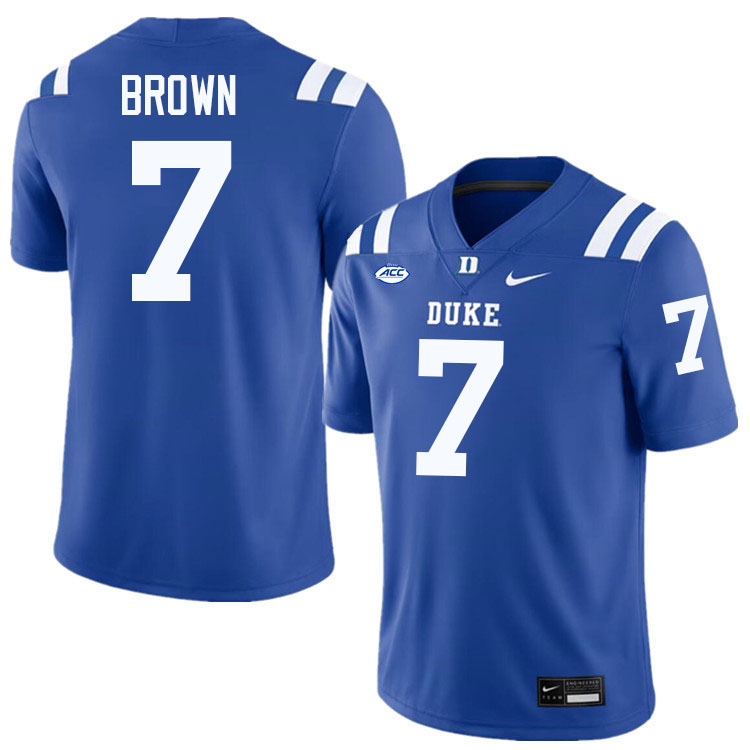 Duke Blue Devils #7 Que'Sean Brown College Football Jersey Stitched-Blue
